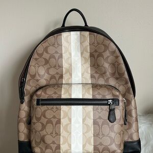 Coach Brown and Cream Men's Backpack